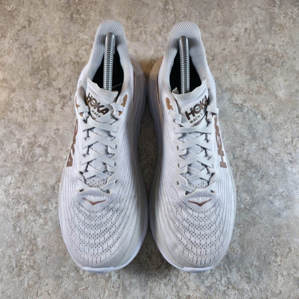 Hoka One One Mach 5 Womens Size 8.5 B White Copper Running Shoes Sneakers - Picture 2 of 9